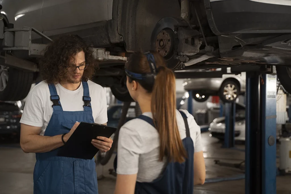 car inspection before purchase in Westbranch done by two auto repair technicians