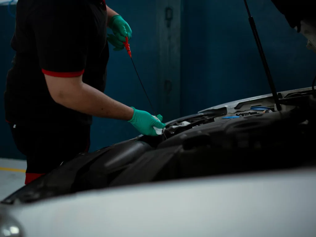 A professional mechanic ensures the vehicle is in good condition with a mobile pre-owned vehicle inspection in Easton Commons.