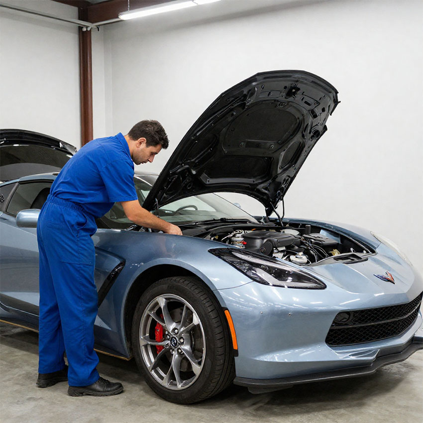 Mobile Corvette pre-purchase inspection service Houston Texas First Auto