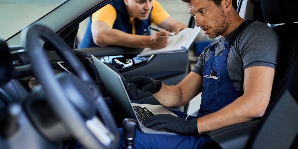 Audi auto inspection Houston focusing on interior systems, onboard electronics, and overall vehicle condition assessment